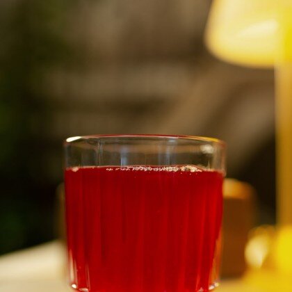 Морс из брусники с мятой