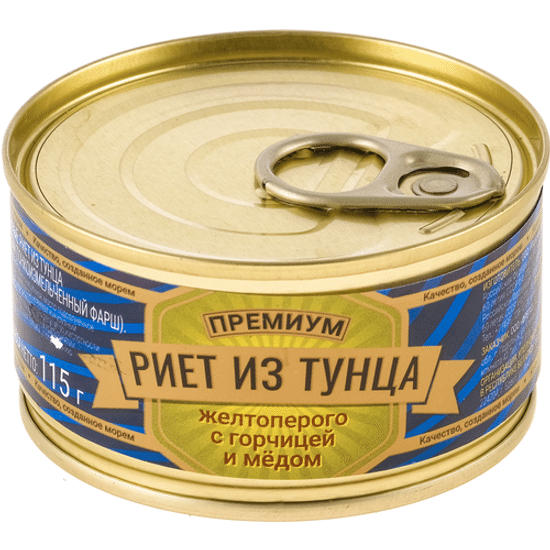 Риетт из желтопёрого тунца с горчицей и мёдом, 115 г