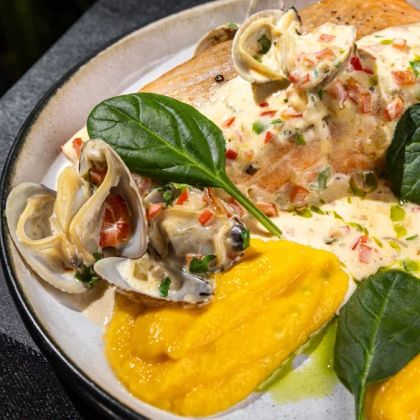 Филе форели с вонголе