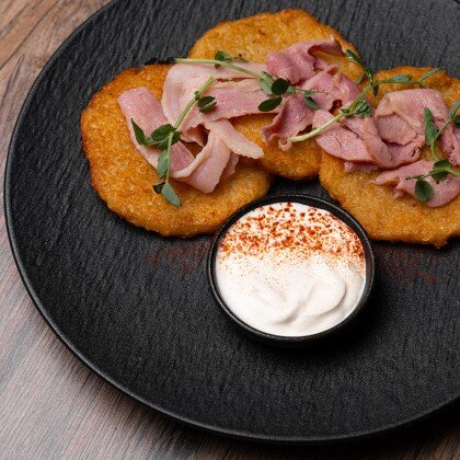 Драники с беконом