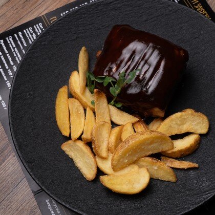 Рёбра BBQ с гарниром