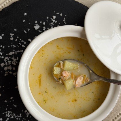 Финский сливочный суп с лососем