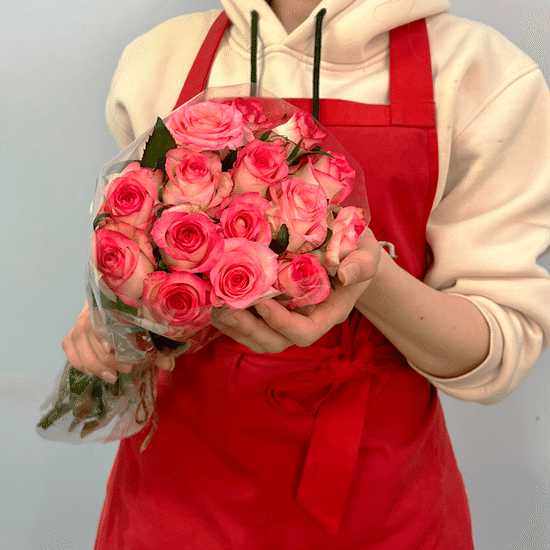 15 роз (Джумилия 40 см) в пачке