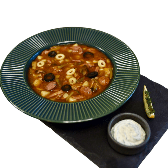 Солянка по-итальянски с артишоками
