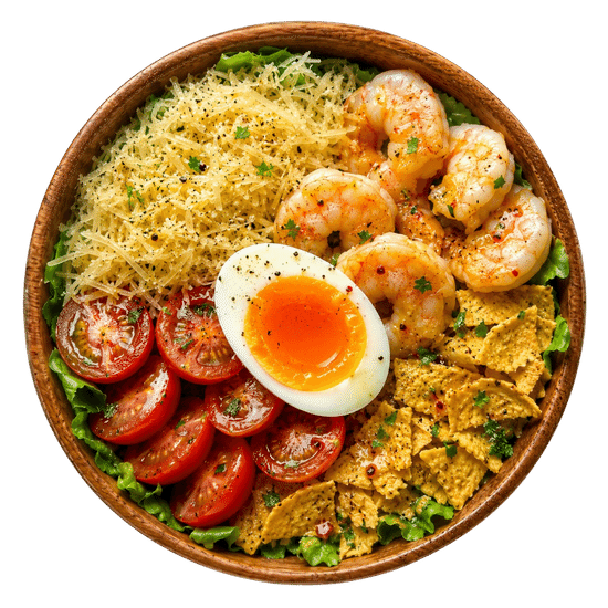 Цезарь-боул с креветками