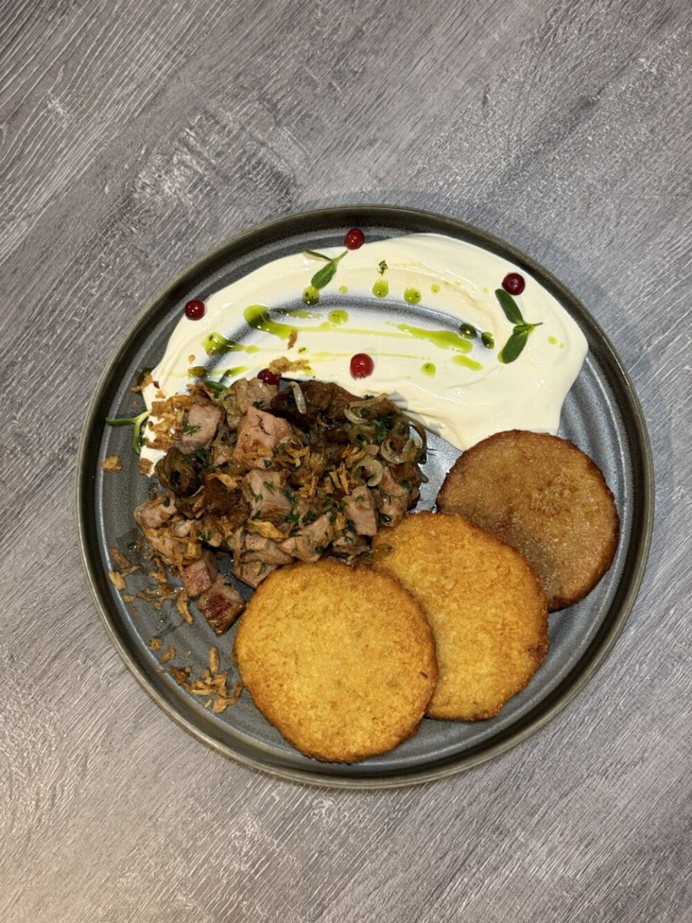 Драники по-налибокски с поджаркой