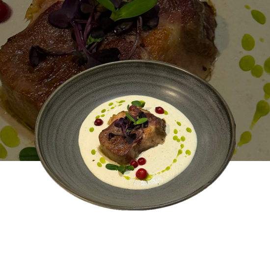 Говяжий язык гриль с соусом из хрена