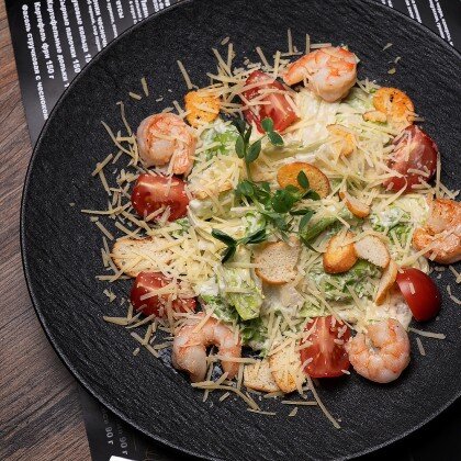 Салат «Цезарь» с креветкой