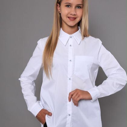 Рубашка с асимметричным низом