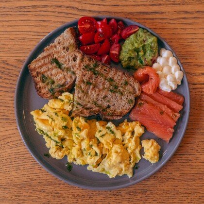 Большой завтрак с лососем